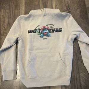 100 Thieves x Pokémon Venasaur Limited Ed Sold Out! Grey Hoodie Small NWT
